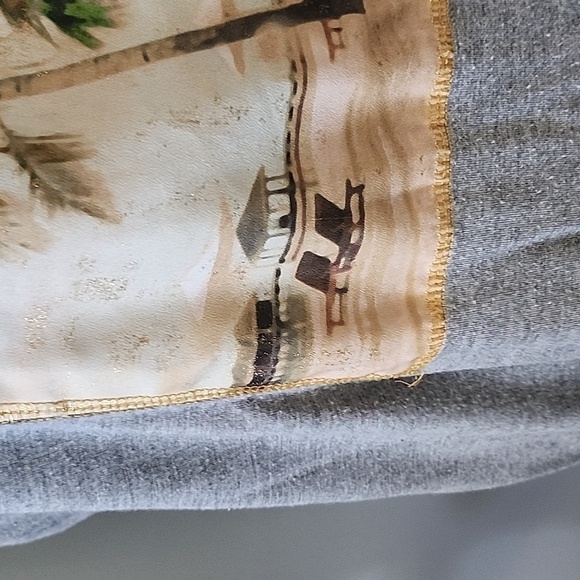 Cato Gray Short Sleeve Tee with Palm Tree and Beach graphics - Picture 10 of 12